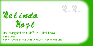 melinda mozl business card